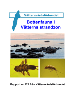 Rapport 121 - Bottenfauna i Vätterns strandzon