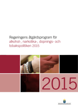 Åtgärdsprogram för alkohol-, narkotika-, dopnings