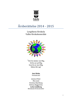 Å rsberä ttelse 2014 - 2015