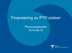 PTP platser - Västra Götalandsregionen
