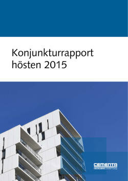 Cementa konjunkturrapport 2015 sep