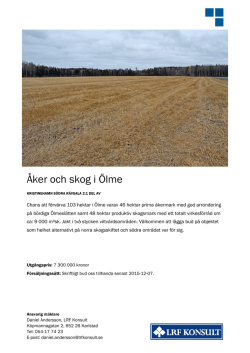 Åker och skog i Ölme