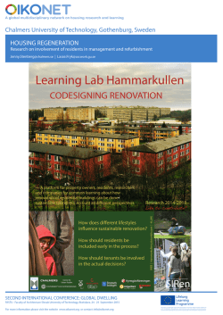 Learning Lab Hammarkullen: Codesigning Renovation