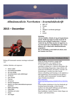 2015 – December - Allmänmedicin Norrbotten