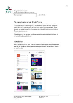 Fjärrapplikation på iPad
