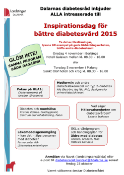 Inspirationsdag för bättre diabetesvård 2015