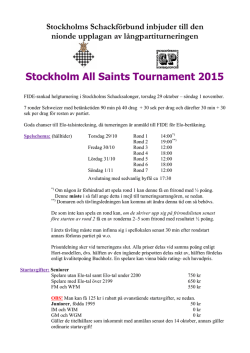 Stockholm All Saints Tournament 2015