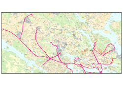 Karta &ouml;ver prioriterade cykelstr&aring;k i v&auml;sterort
