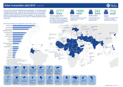Karta över Sveriges humanitära stöd 2015