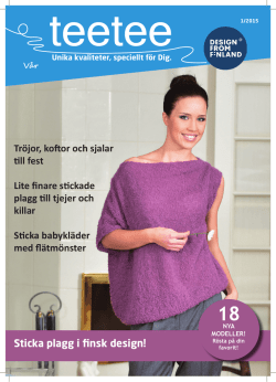 Sticka plagg i finsk design! Tr&ouml;jor, koftor och sjalar till fest Lite finare