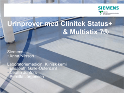 Urinprover med Clinitek Status+ & Multistix 7®