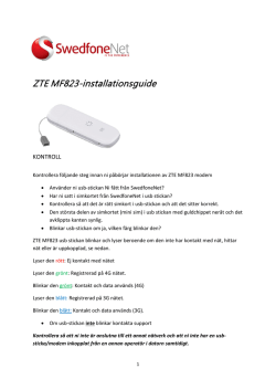 ZTE MF823-installationsguide