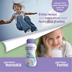 Enkla recept och inspiration med NutriniKid (Fortini