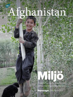 Afghanistan-nytt #3 2015 - Svenska Afghanistankommittén