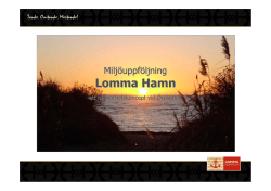 Miljöuppföljning Lomma Hamn