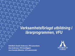 VFU-presentation för nya studenter