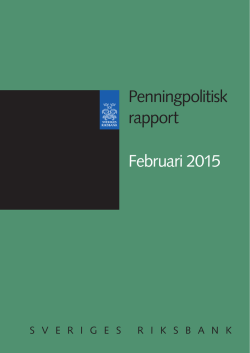 Publikation: Penningpolitisk rapport, februari 2015