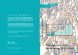 Sveriges framtida befolkning 2015–2060