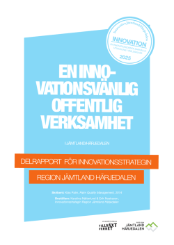 Rapport: En innovationsvänlig offentlig verksamhet