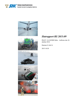 Slutrapport RS 2015:09 - Statens haverikommission