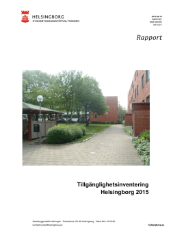 Läs rapporten Tillgänglighetsinventering Helsingborg 2015 (pdf, 2,2