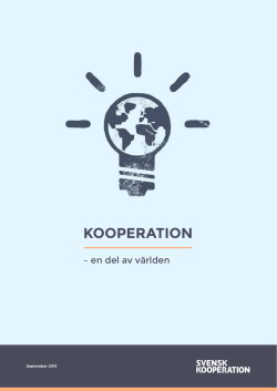 Rapporten Kooperation - en del av världen
