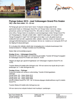 Flyinge Indoor 2015 - med Volkswagen Grand Prix