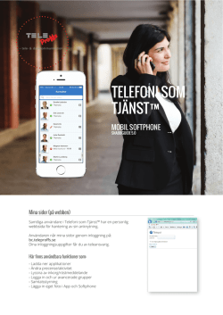 Mobil Softphone PDF - Telefoni som tjänst
