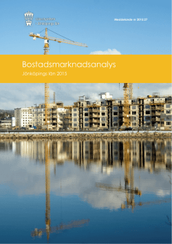 Analys av situationen på bostadsmarknaden i Jönköpings