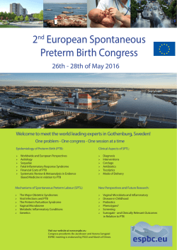 ESPBC_2016_Nov2 - 2nd European Spontaneous Preterm Birth
