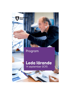 PDF: Leda lärande seminarieprogram