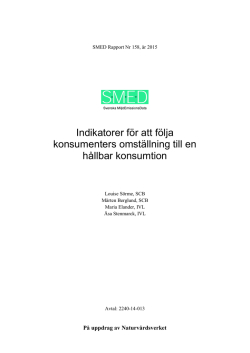 Indikatorer för att följa konsumenters omställning till en