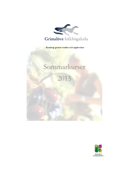 Sommarkurser 2015 - Ekhagen Kurs & Konferens