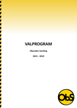 VALPROGRAM - Obunden Samling