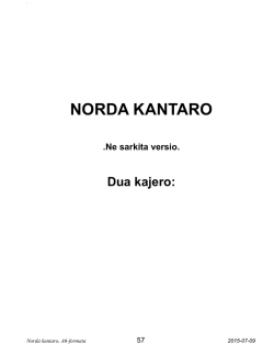 Dua kajero - Norda Kantaro