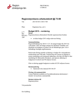 Budget 2015 - Region Jönköpings län