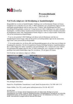 NAI Svefa förmedlar för 400 miljoner i Skåne