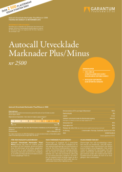 Autocall Utvecklade Marknader Plus/Minus