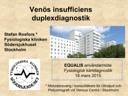Stefan Rosfors, Veninsufficiens, Duplexdiagnostik
