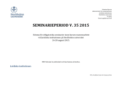 seminarieperiod v. 35 2015 - Juridiska institutionen