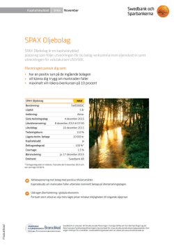 SPAX Oljebolag - Varbergs Sparbank