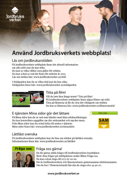 Använd Jordbruksverkets webbplats!