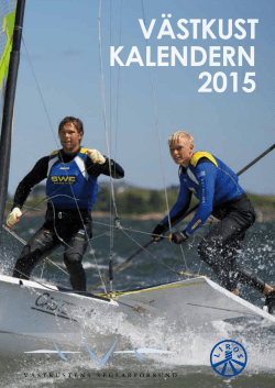 V&auml;stkustkalendern 2015 - Svenska Seglarf&ouml;rbundet