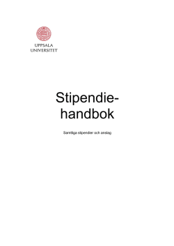 Stipendie- handbok - Uppsala Akademiförvaltning
