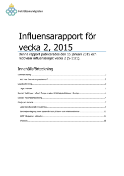 Influensarapport för vecka 2, 2015