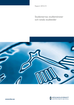 1202R Studenternas studiemönster och totala studietider