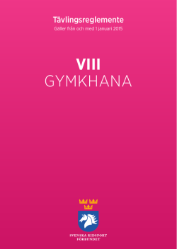TR VIII - Svenska Ridsportförbundet