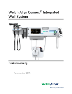 Welch Allyn Connex® Integrated Wall System Bruksanvisning