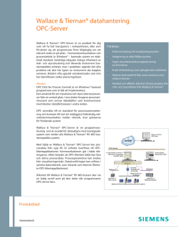 Wallace & Tiernan® datahantering OPC