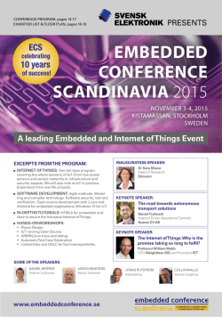 EMBEDDED CONFERENCE SCANDINAVIA 2015